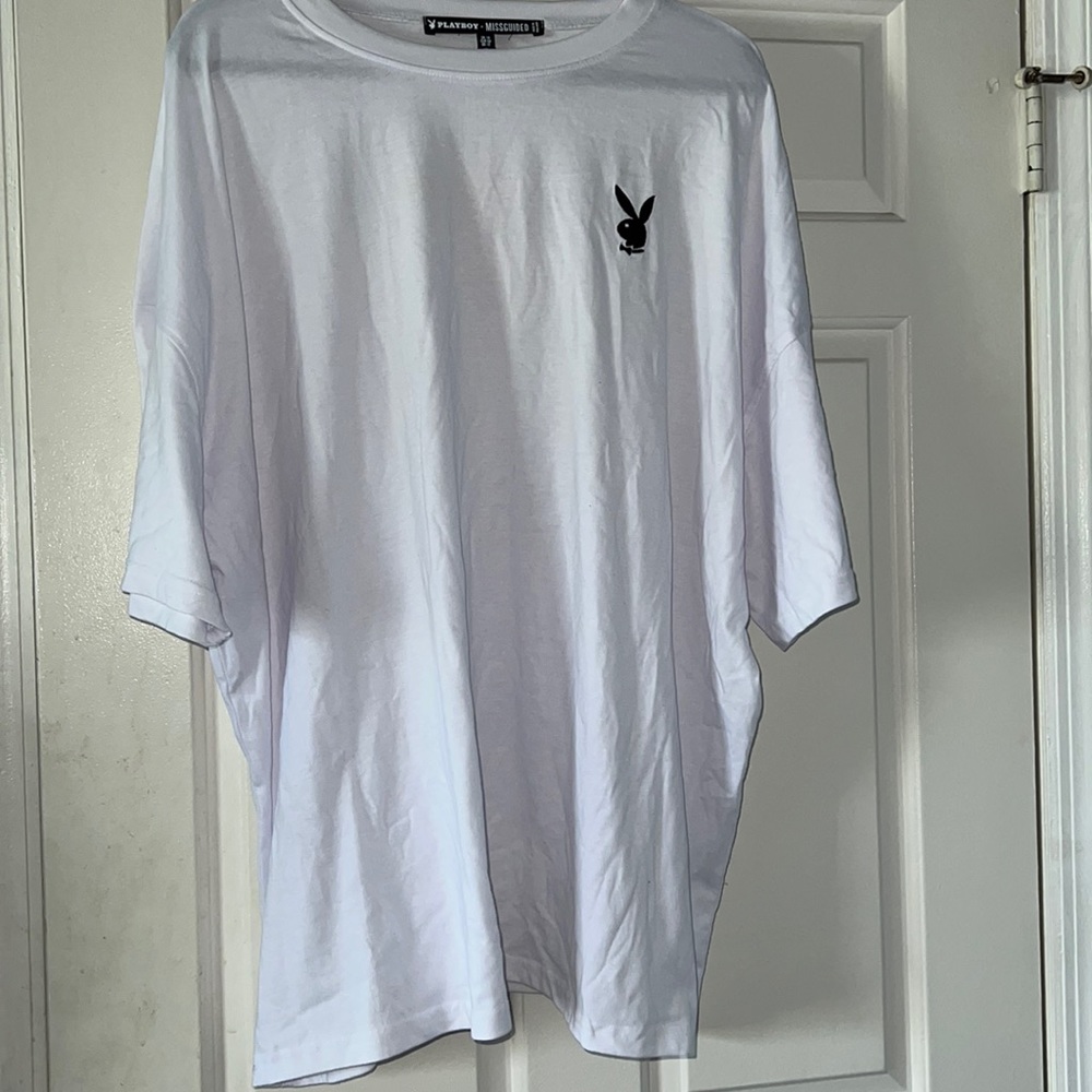 Playboy X Missguided White Tee